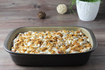 Lasagneplatten in die Ofenhexe legen