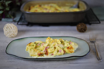 Käse-Sahne-Tortellini in der Ofenhexe von Pampered Chef