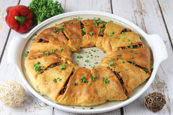 Taco-Ring auf dem Zauberstein, Ofenzauberer oder runden Stein White Lady von Pampered Chef aus dem Onlineshop