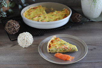 Brokkoli-Lachs-Quiche in der runden Ofenhexe von Pampered Chef aus dem Onlineshop kaufen