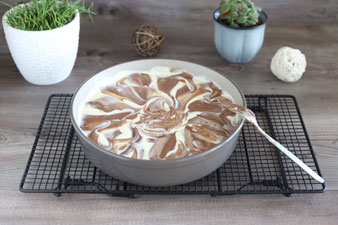 Käsekuchen in der Stoneware rund von Pampered Chef