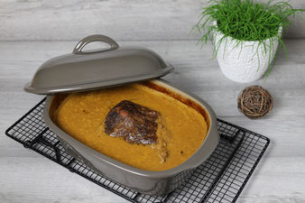Rinderbraten, Rahmbraten, Rinderschmorbraten im Ofenmeister aus dem Pampered Chef Onlineshop
