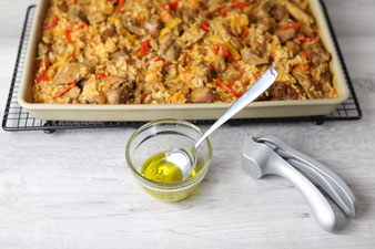 Knoblauchpresse und kleine Elfe von Pampered Chef