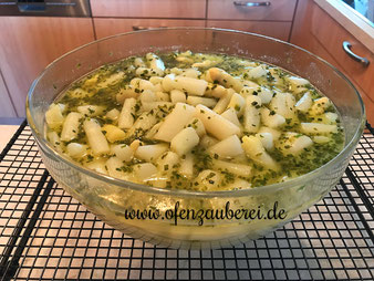 Spargel Spargelsalat im Komfort Universaltopf und Glasschüsseln von Pampered Chef aus dem Onlineshop