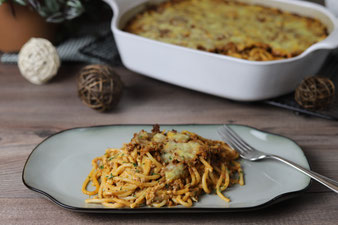 Spaghetti-Auflauf im großen Bäker von Pampered Chef aus dem Onlineshop