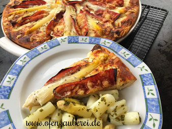 Spargel Schinken Sonne Auflauf Flammkuchen auf dem Zauberstein White Lady vom Pampered Chef Onlineshop online bestellen