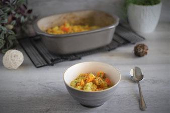 Kürbis-Kartoffel-Curry im Ofenmeister von Pampered Chef
