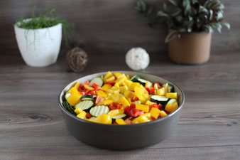 Gemüse in der Stoneware rund von Pampered Chef