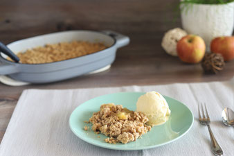 Apple Crumble in dem 2 Liter Baker von Pampered Chef