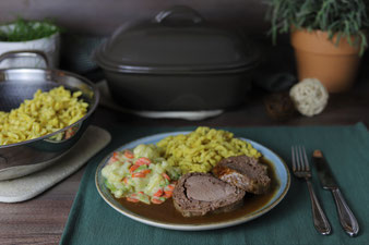 Schweizer Lende im Ofenmeister von Pampered Chef
