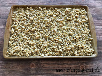 Streuselkuchen mit Apfelmus auf dem Ofenzauberer von Pampered Chef®