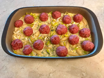 Schupfnudel Hackbällchen Gratin Topf Auflauf in der Ofenhexe aus dem Pampered Chef Onlineshop bestellen