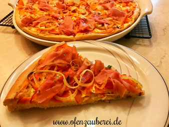 Kürbis Flammkuchen auf der Whitelady, Zauberstein oder Ofenzauberer aus dem Pampered Chef Onlineshop bestellen