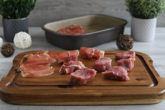 Filet Topf Toskana Schweinemedaillons Schweinelende Schweinefilet in der Ofenhexe und Grundset mit Kroketten auf dem Zauberstein im Pampered Chef Onlineshop kaufen