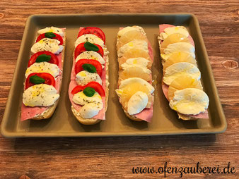 überbackene Baguettes auf dem Zauberstein und Ofenzauberer von Pampered Chef mit Teigunterlage und Kuchengitter aus dem Pampered Chef Onlineshop