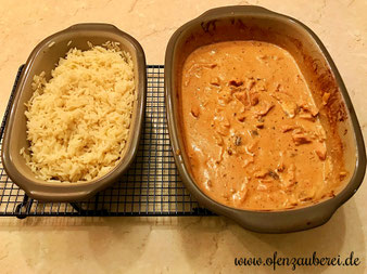 Geschnetzeltes Zürcher Art aus dem Ofenmeister oder Zaubermeister und Reis aus dem Backofen in der Lily im Pampered Chef Onlineshop bestellen