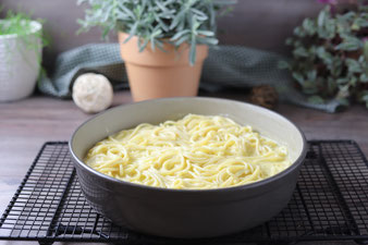 Spaghetti in der Stoneware rund von Pampered Chef