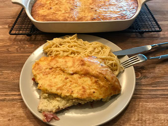 Putenschnitzel mit Röstihaube aus dem flachen Bäker online im Pampered Chef Onlineshop bestellen