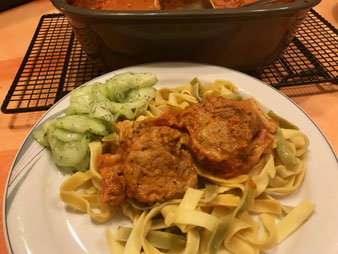 Schweinefilet italienisch in Tomatensauce aus der Ofenhexe oder Zaubermeister oder Ofenmeister aus dem Pampered Chef Onlineshop kaufen