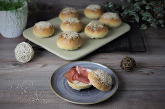 Haferflocken-Brötchen auf dem Zauberstein von Pampered Chef