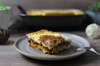 Griechischer Nudelauflauf Makkaroni in der Ofenhexe von Pampered Chef aus dem Onlineshop