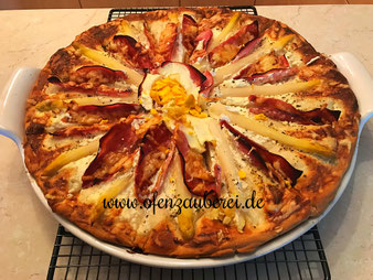 Spargel Schinken Sonne Auflauf Flammkuchen auf dem Zauberstein White Lady vom Pampered Chef Onlineshop online bestellen