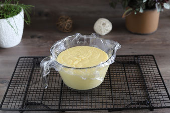 Pudding in der kleinen Nixe von Pampered Chef auf dem Kuchengitter