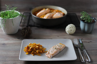Nudel-Lachs-Töpfchen in der Stoneware rund von Pampered Chef aus dem Onlineshop bestellen
