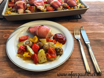 Hähnchen Gemüse Blech auf dem Ofenzauberer vom Pampered Chef Onlineshop
