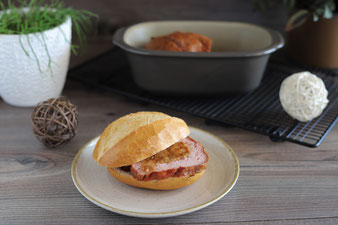 Leberkäse oder Fleischkäse im Pampered Chef Ofenmeister oder Zaubermeister backen