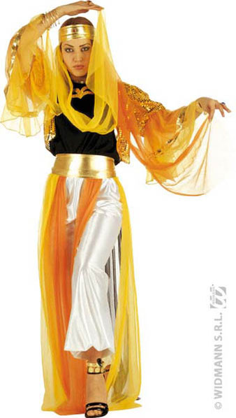 Déguisement, costume femme danseuse orientale dorée or, déguisements de danse au féminin à acher