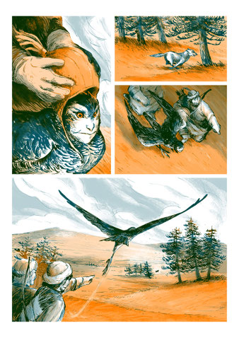 Alcor BD bande-dessinée Mayvig Maylis Vigouroux harpie harpy comic risography riso risographie bichromie