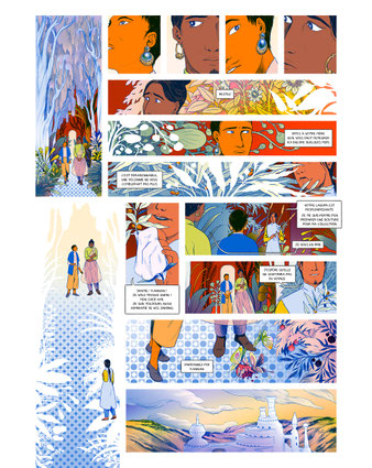 La Manticore Maylis Vigouroux bande-dessinée BD risographie Quintal éditions diplôme Ensad trichromie genre conte