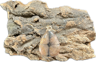Chiastolith Kreuzstein Anhänger