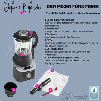 Eva-Maria Möhrle evasgenusswelt Pampered Chef deluxe blender power mixer smoothies marmelade kochen zerkleinern pürieren