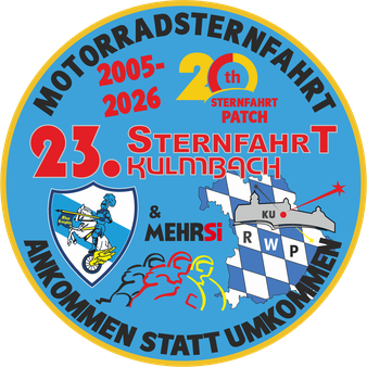 Motorradsternfahrt Kulmbach 2026 Patch, Blue Knights Germany XIV Mittelfranken