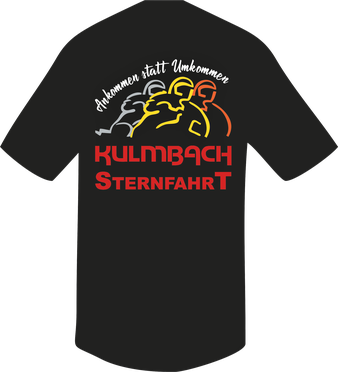 Blue Knights® Germany XIV Mittelfranken e.V.  Polizei-Motorradtouren-Club, Motorradsternfahrt Kulmbach, T-Shirt Sternfahrt Kulmbach,Sternfahrt Kulmbach, LayOut: Alfons Ulrich "Alf", Ankommen Statt Umkommen, Kulmbach Sternfahrt 2026