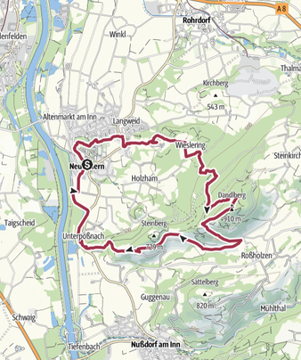 Tour O03 <> Neubeuern - Wolfsschlucht - Dandlberg