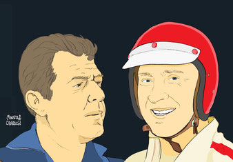 Roy Salvadori y Carroll Shelby by Muneta & Cerracín