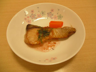 ぶりの梅照り焼き 泉佐野保健所管内給食研究会