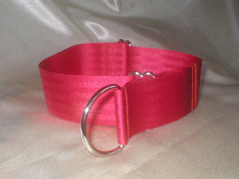 Zugstopp, Halsband, 4cm, Gurtband rot