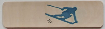 Marque-page Ski de piste - 15 x 4 - Atelier Eclats de bois - Isère
