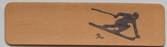 Marque-page Ski de piste - 15 x 4 - Atelier Eclats de bois - Isère