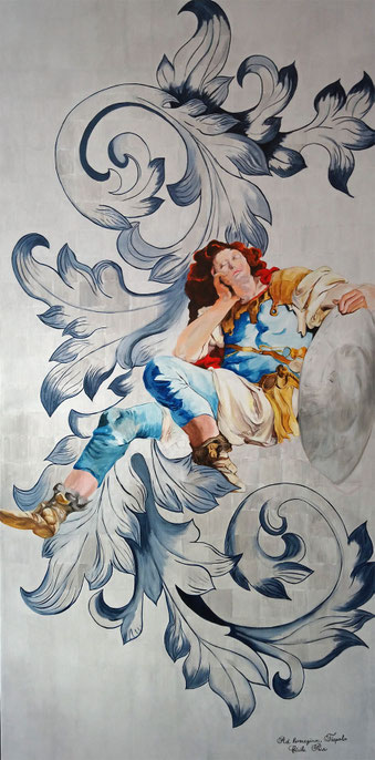               ACANTHUS  acrylique sur toile   195 x 97
