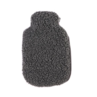 Bouillotte en laine naturelle de mouton grise