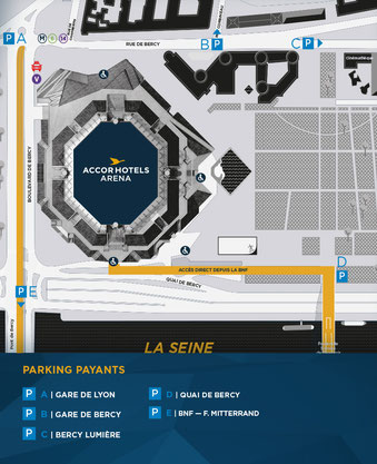 accès parking accor hotels arena paris Bercy