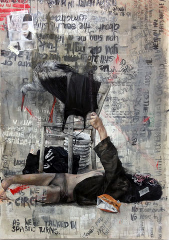 There Are Too Many Words For Damage (Psychosis I) . 2019 . 200x140. oil, acryl on canvas