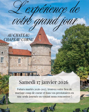 Salon du mariage au Château Chapeau Cornu - 17 Janvier 2026