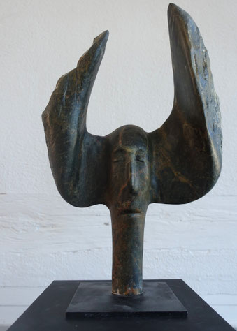 Nächtig / Die malenden Steine / Stein / 35,5 cm / 2025 / Foto HF