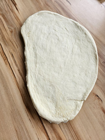 Ausgerollter Focacciateig
